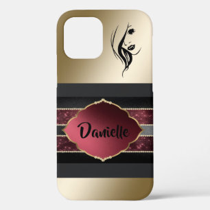 Gorgeous Personalised Gold/Black iPhone Case