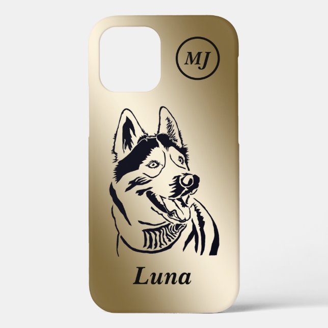 Gorgeous Personalizable Siberian Husky iPhone Case (Back)