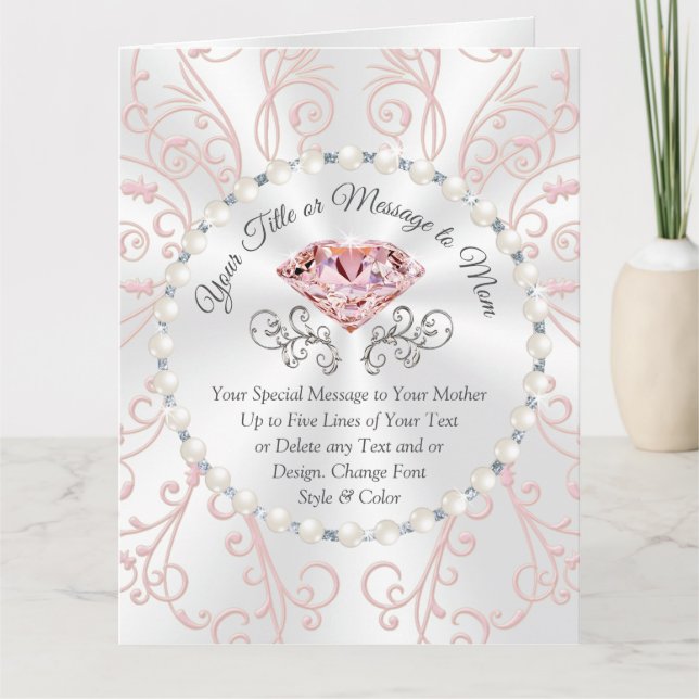 Gorgeous Personalized Mother's Day Cards, BIG Card (Front)