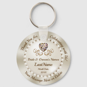 Gorgeous, Personalized Wedding Gifts for guests, Key Ring