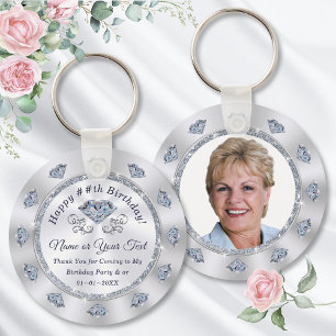 Gorgeous Photo Personalised, Diamond Party Favour Key Ring