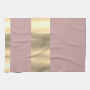 Gorgeous Pink and Gold Design Tea Towel