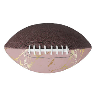 Gorgeous Pink and Gold Marble Design American Football