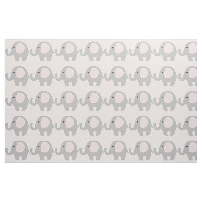 Gorgeous Pink Baby Elephant Fabric (Yard)