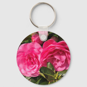 Gorgeous Pink Camellia Key Ring