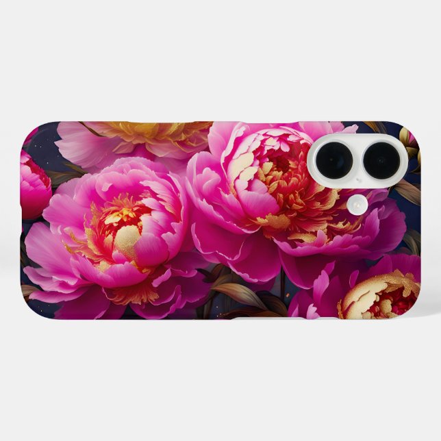 Gorgeous pink peonies with golden accents  Case-Mate iPhone case (Back (Horizontal))