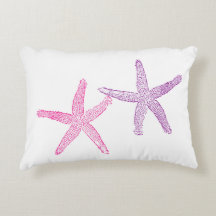 Gorgeous pink & purple starfish pillow