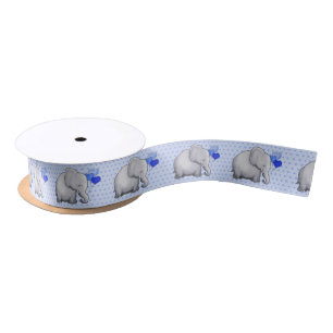 Gorgeous Polka Dots Baby Shower Elephants Party Satin Ribbon