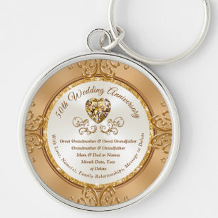 Gorgeous, Practical 50th Wedding Anniversary Gifts Key Ring