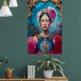 Gorgeous princess portrait poster