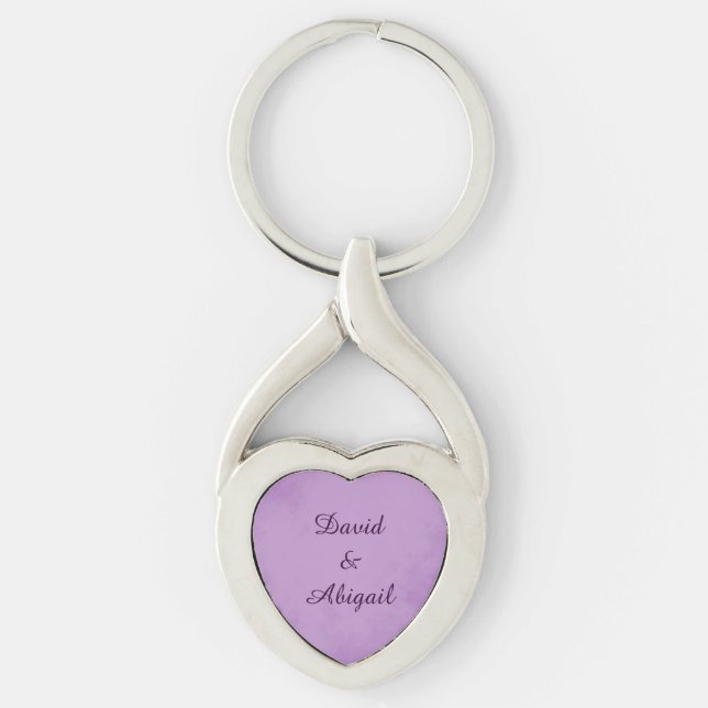 Gorgeous Purple Couple in Love Key Ring (Front)