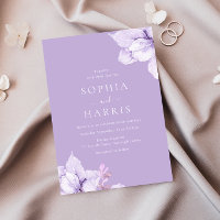 Gorgeous Purple Flowers Watercolor Wedding 
