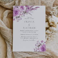 Gorgeous Purple Lavender Boho Foral Wedding