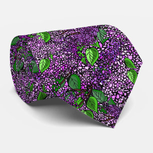 Gorgeous Purple Lilac New Hampshire State Flower  Tie