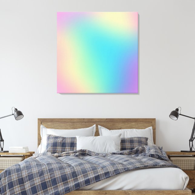 Gorgeous Rainbow Gradient Canvas Print (Insitu(Bedroom))
