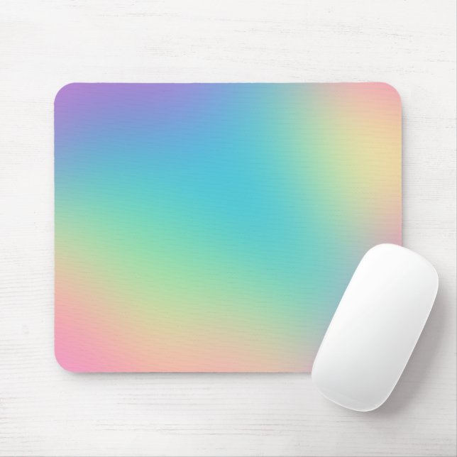 Gorgeous Rainbow Gradient Mouse Mat (With Mouse)