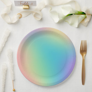 Gorgeous Rainbow Gradient Paper Plate