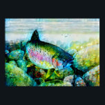 Gorgeous Rainbow Trout in Bright Colours Poster<br><div class="desc">This is great for a dorm room or any kind of bedroom or apartment or den. Another use for this picture, might be to settle the long lived argument of the guy wanting to have his manly pictures on the wall and the other part of the couple wanting something artistic...</div>