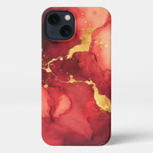 gorgeous red alcohol art girly gold