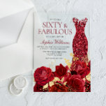 Gorgeous Red Dress Roses Gold Leaf 60th Birthday Acrylic Invitations<br><div class="desc">Gorgeous Red Dress Roses Gold Leaf 60th Birthday Acrylic Invitations

See matching collection in Niche and Nest Store

Many thanks</div>