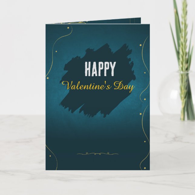"Gorgeous Romantic Valentine’s Day Card for Him &  (Front)