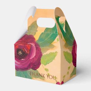 Gorgeous Rose Flowered Wedding Favours Favour Box