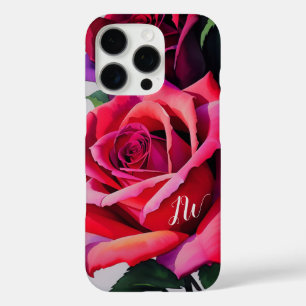 Gorgeous roses and custom text iPhone 16 pro case