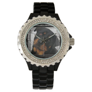 Gorgeous Rottweiler Dog face personalised Watch