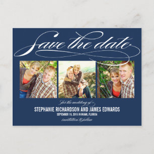 Gorgeous Script Save The Date Card