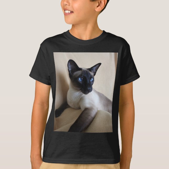 Gorgeous Siamese Cat Face T-Shirt (Front)