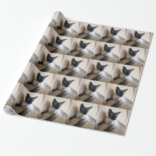 Gorgeous Siamese Cat Face Wrapping Paper