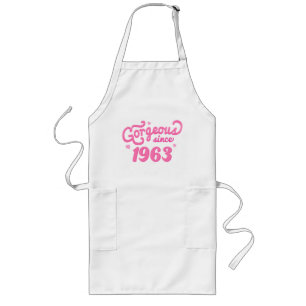 Gorgeous Since 1963 Birthday Gift for Her Long Apron