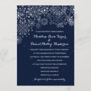Gorgeous Snowflakes - Winter Wedding Invitations