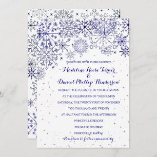 Gorgeous Snowflakes - Winter Wedding Invitations2 Invitation
