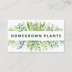 Gorgeous Spring Bouquet Homegrown Plant Nursery Business Card