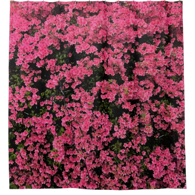 Gorgeous Spring Pink Tree Picture Nature Shower Curtain (Front)