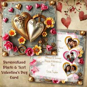 Gorgeous Steampunk Valentine's Day Photo Template