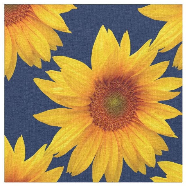 Gorgeous Sunflowers Fabric (Close Up)