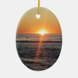 Gorgeous sunrise ceramic tree decoration