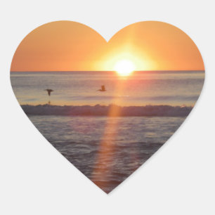 Gorgeous sunrise heart sticker