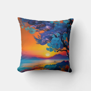 Gorgeous Sunrise over pond  Cushion