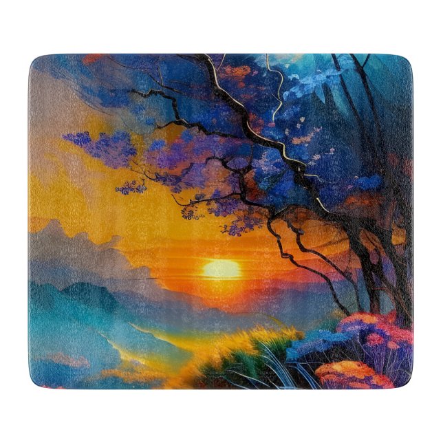 Gorgeous Sunrise over pond  Cutting Board (Front)