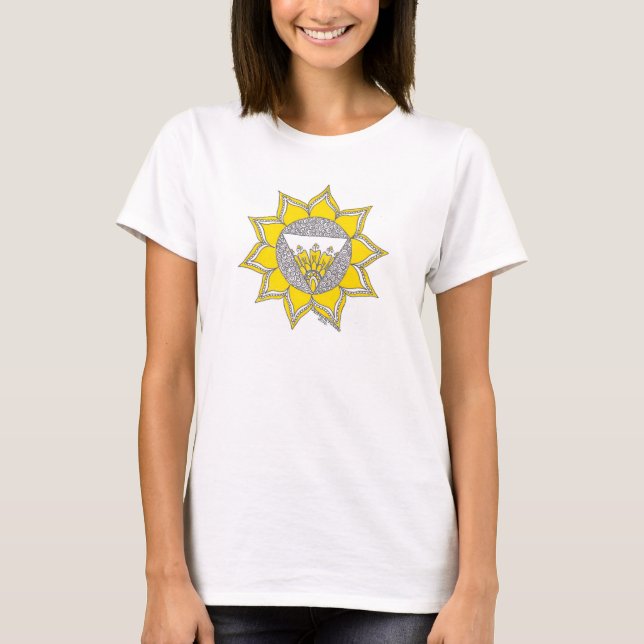 Gorgeous T-shirt featuring the solar plexus chakra (Front)