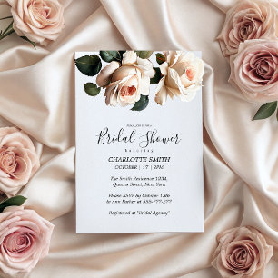 Gorgeous Tea Rose Bridal Shower  Invitation