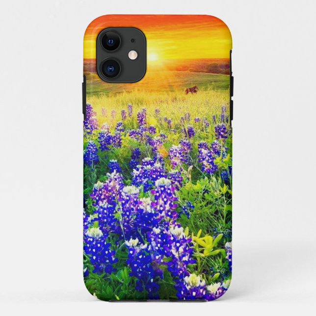 gorgeous Texas bluebonnets Case-Mate iPhone Case (Back)