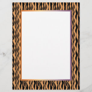 Gorgeous Tiger Print Border Stationery