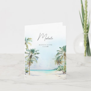 Gorgeous Tropical Beach Island Destination Wedding Thank You Card