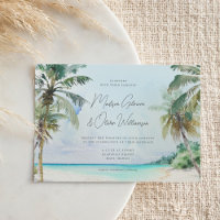 Gorgeous Tropical Beach Palm Trees Island Wedding