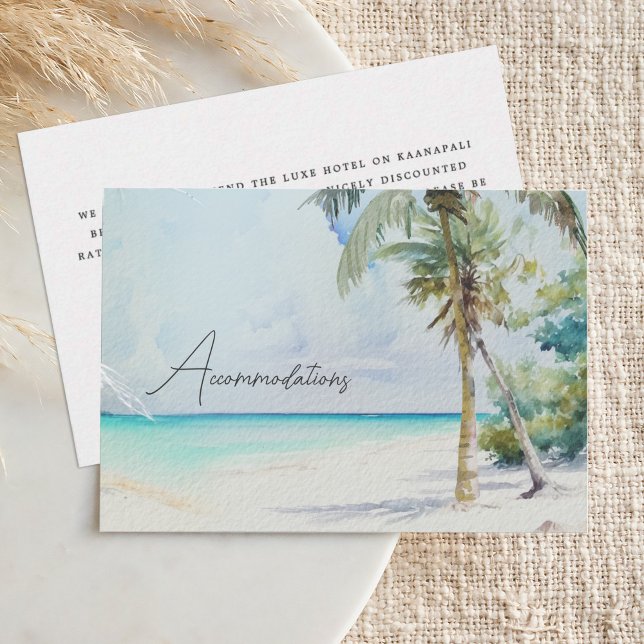 Gorgeous Tropical Beach Wedding Enclosure Card (Creator Uploaded)