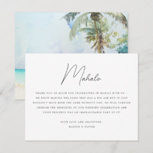 Gorgeous Tropical Beach Wedding Thank You Card